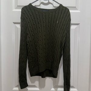 Dark green polo sweater